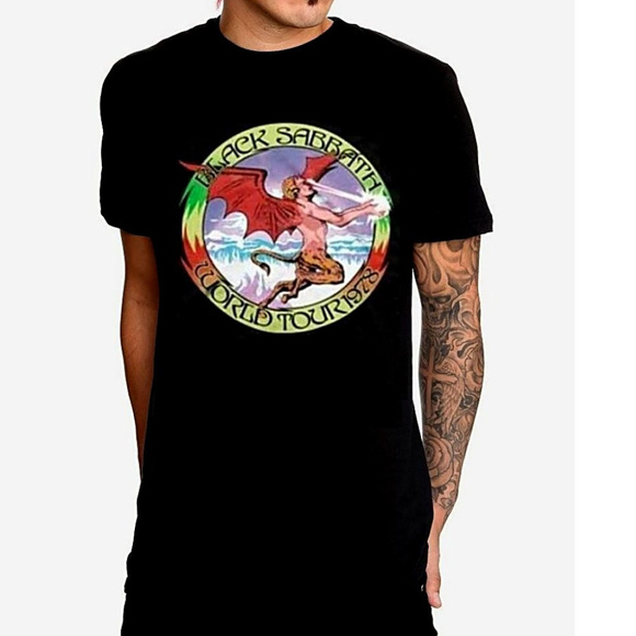 Black Sabbath World Tour Logo metal rock Official T-Shirt M NWT - Picture 1 of 2